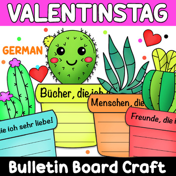 Preview of German Valentine's Day Craft | Bulletin Board & Writing | Valentinstag