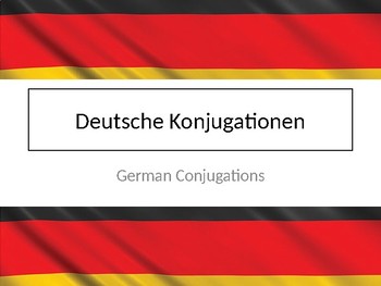 Preview of German Verb Conjugations Powerpoint