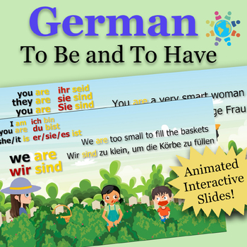 Preview of German Verbs: To Be and To Have | Video, Interactive Slide, Handout, Games, Test