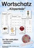 German Vocabulary: Körperteile (Body Parts) - flash cards 