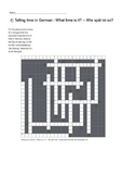 German Vocabulary - Telling Time Crossword Puzzle