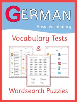 Preview of German Vocabulary Tests and Wordsearch Puzzles