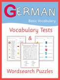German Vocabulary Tests and Wordsearch Puzzles