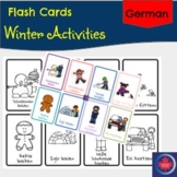 German Vocabulary: Winter Activities Flash Cards
