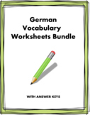 German Vocabulary Worksheets Bundle: Top 15 Worksheets at 