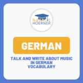 German - topic: Music - Vocabulary