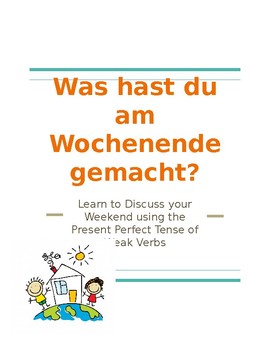 Preview of (GERMAN LANGUAGE) German Weak Verbs in Present Perfect Speaking/Writing Practice