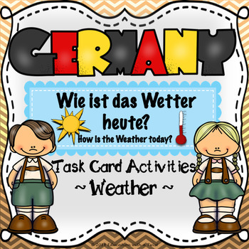 Preview of German Task Cards Weather