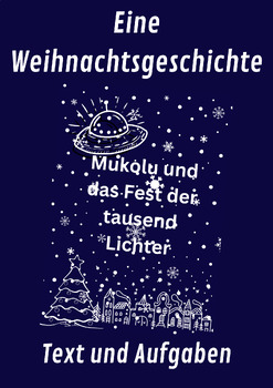 Preview of German: Weihnachtsgeschichte und Aufgaben/ Kapitel 1/Mukolu/CHRISTMAS