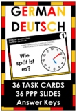 German - Wie spät ist es? Task Cards - Time - Die Uhrzeit