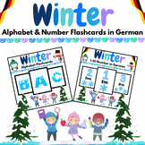German Winter ABCs & Number Flash Cards BUNDLE for Kids- 3