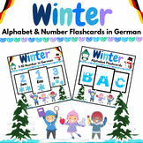 German Winter ABCs & Number Flash Cards BUNDLE for Kids- 3