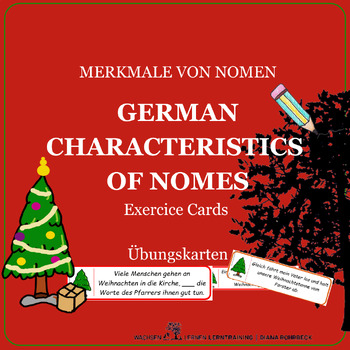 Preview of German Winter: Characteristics of nouns Exercise cards - Nomen
