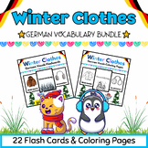 German Winter Clothes Coloring Pages & Flashcards BUNDLE f