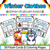 German Winter Clothes Coloring Pages & Flashcards BUNDLE f