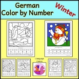 German Winter Color by Number to 20 Malen nach Zahlen