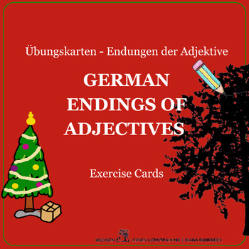 Preview of German: Winter: Endings of adjectives - Exercise cards - Endungen der Adjektive