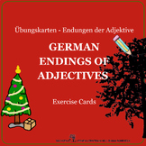 German: Winter: Endings of adjectives - Exercise cards - E