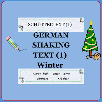 Preview of German: Winter Reading Training - Shake Text (1) - Schütteltext Winter