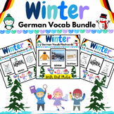 German Winter Vocab Coloring Pages & Flashcards for PreK &