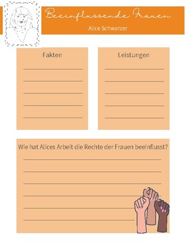 Preview of German Women's History Month Worksheets