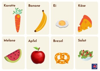 Preview of German Word Cards: Food