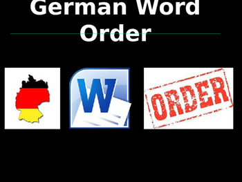 Preview of German Word Order