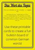German Word of the Day - Animals (Printable)