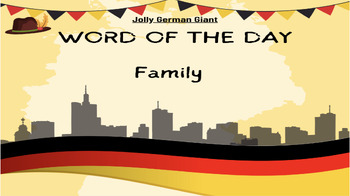 Preview of German Word of the Day - Family (Google Slides)