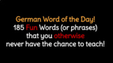 German Word of the Day List 