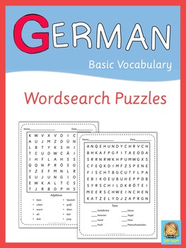Preview of German Word Search Puzzles