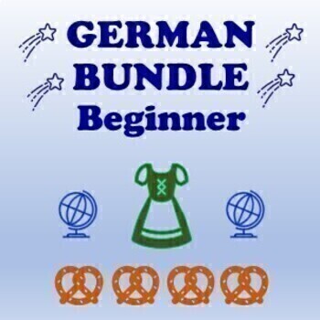 Preview of German Worksheets Bundle - German for Beginners / Intermediate - Growing Bundle
