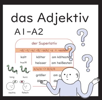 Preview of German adjective worksheet A1-A2