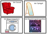 German das Haus Vocabulary Building Image Cards and Games;