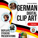 German digital stickers clipart