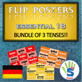 German flip poster BUNDLE- all 3 tenses! (präsens, präteri