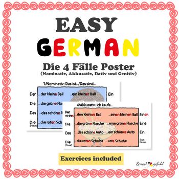 Preview of German grammar Worksheets: Nominativ, Akkusativ, Dativ und Genitiv