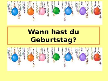German Lesson Wann Hast Du Geburtstag By Made In French Tpt