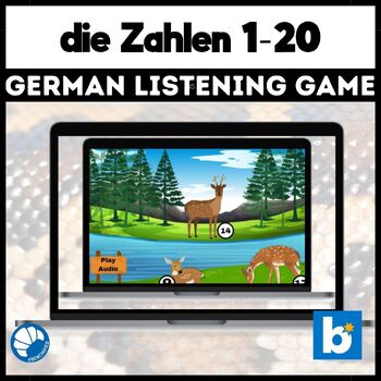 Preview of German numbers 1-20 listening - Boom™ Cards