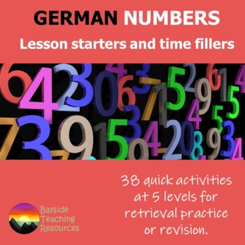 Preview of German numbers: lesson starters and time fillers