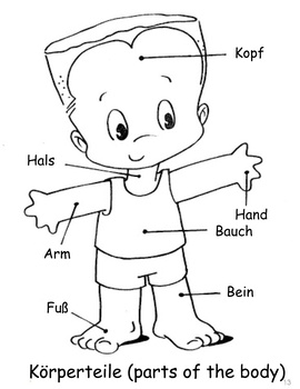 Preview of German parts of the body (Deutsche Körperteile)