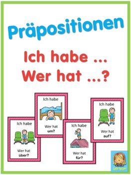 Preview of German prepositions  Ich habe ... Wer hat ...? game