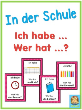 Preview of German school words  Ich habe ... Wer hat ...? game