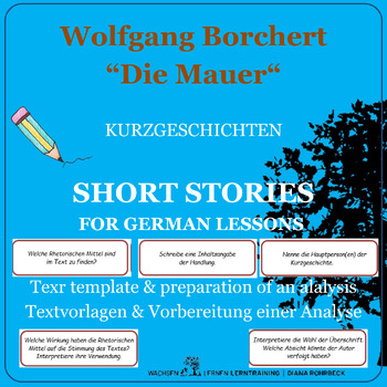 Preview of German short story Wolfgang Borchert "Die Mauer" - Kurzgeschichte