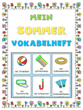 German summer vocabulary cards