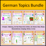 German topic bundle - clothing, numbers, colors, body and more