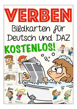 Preview of German verbs / Bildkarten VERBEN Deutsch - flash cards / Flashkarten