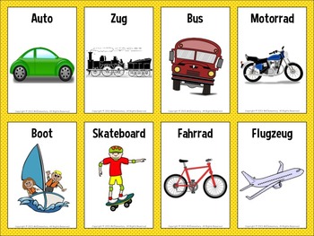 Means of Transport Vocabulary Flashcards