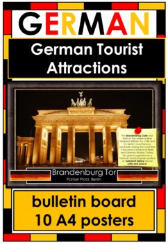 Preview of Germany - 10 A4 Bulletin Board Posters - 10 Tourist Attractions in Germany