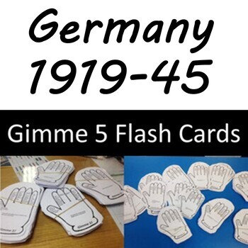 Preview of Germany 1919-45 Revision Flash Cards ('Gimme 5')